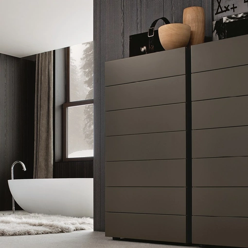 Cassettiera Dream in laccato opaco visone di Poliform