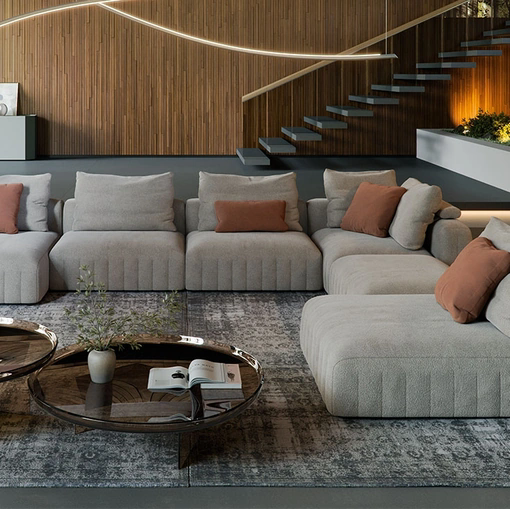 Divano con penisola Gibson di Cattelan Italia