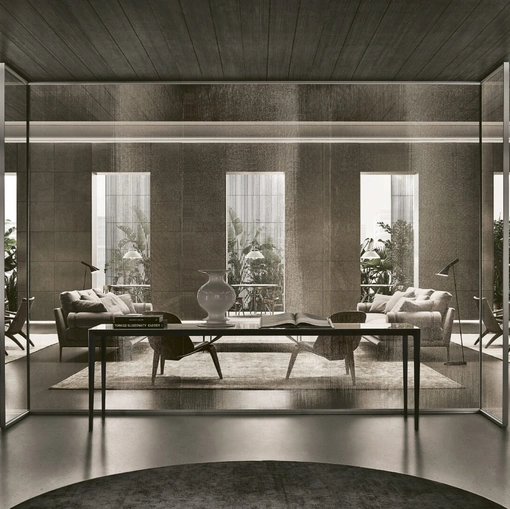 Boiserie Modulor Similpelle e Litech di Rimadesio