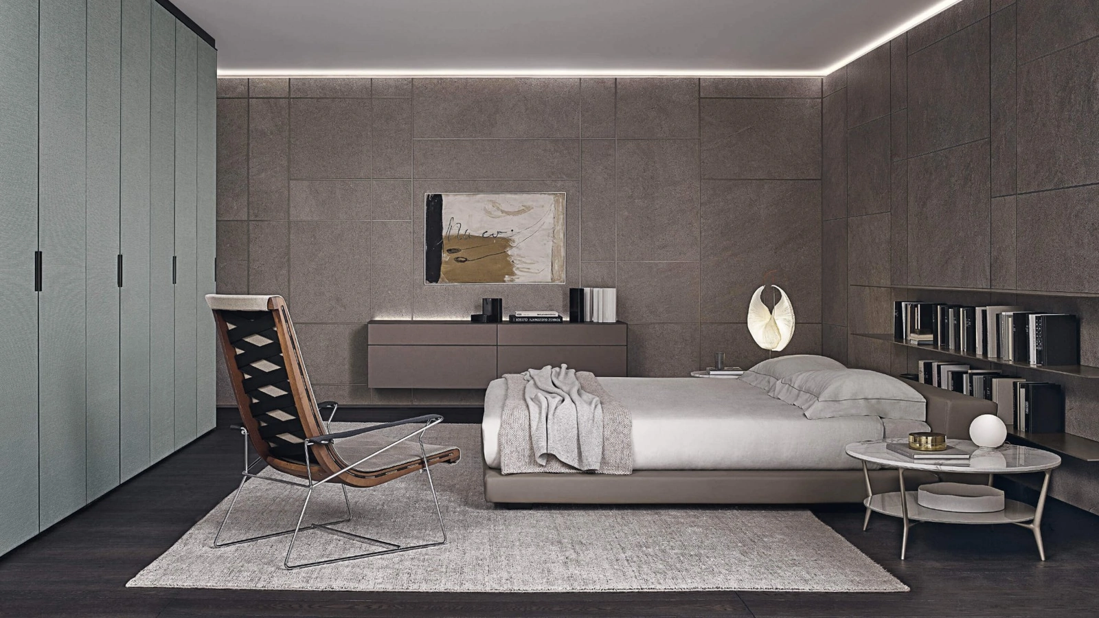 Boiserie Modulor Gres Moka di Rimadesio