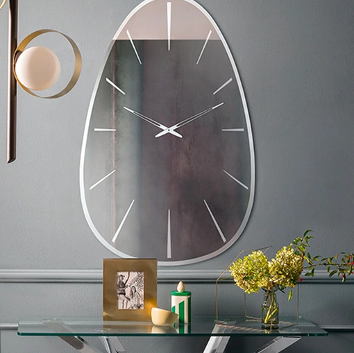 Orologio da muro Capri in cristallo specchiante di Riflessi