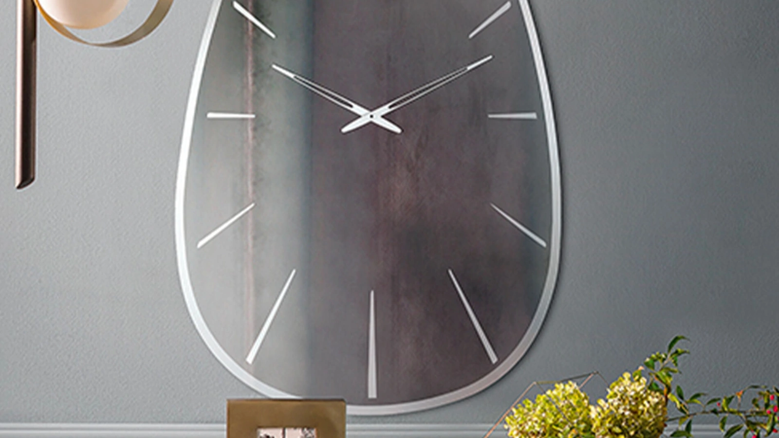 Orologio da muro Capri in cristallo specchiante di Riflessi