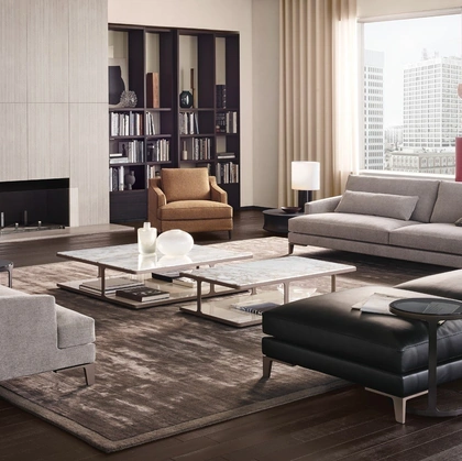 Tavolino Creek con top in marmo di Poliform