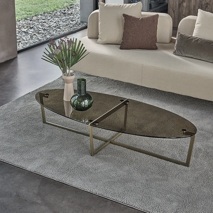 Tavolino ovale Cross di Bontempi