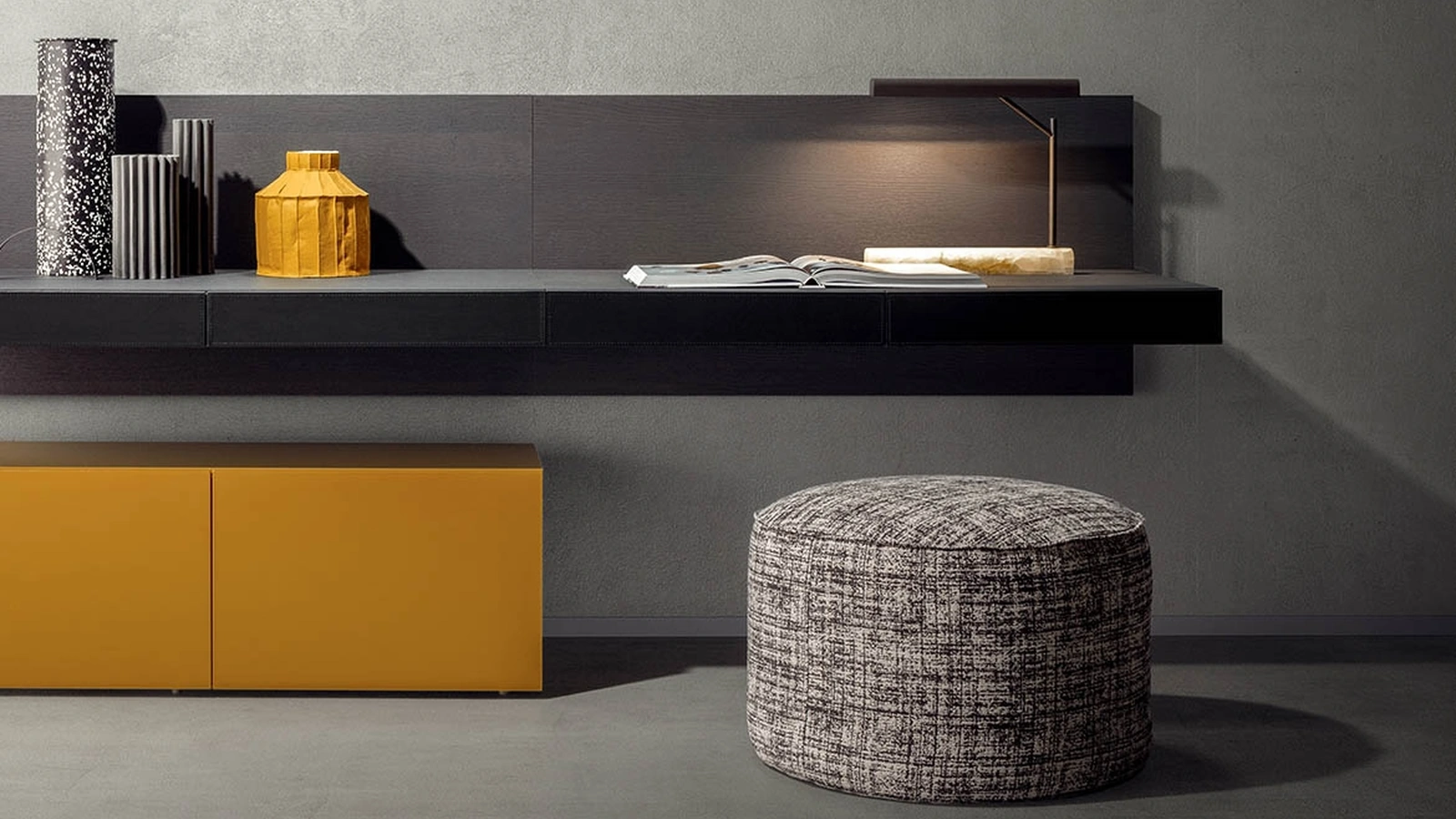 Pouf in tessuto Eden di Pianca