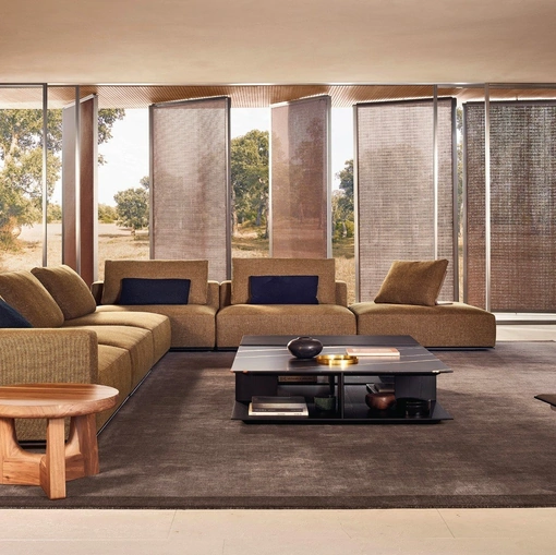 Tavolino Nara in legno Noce massello di Poliform