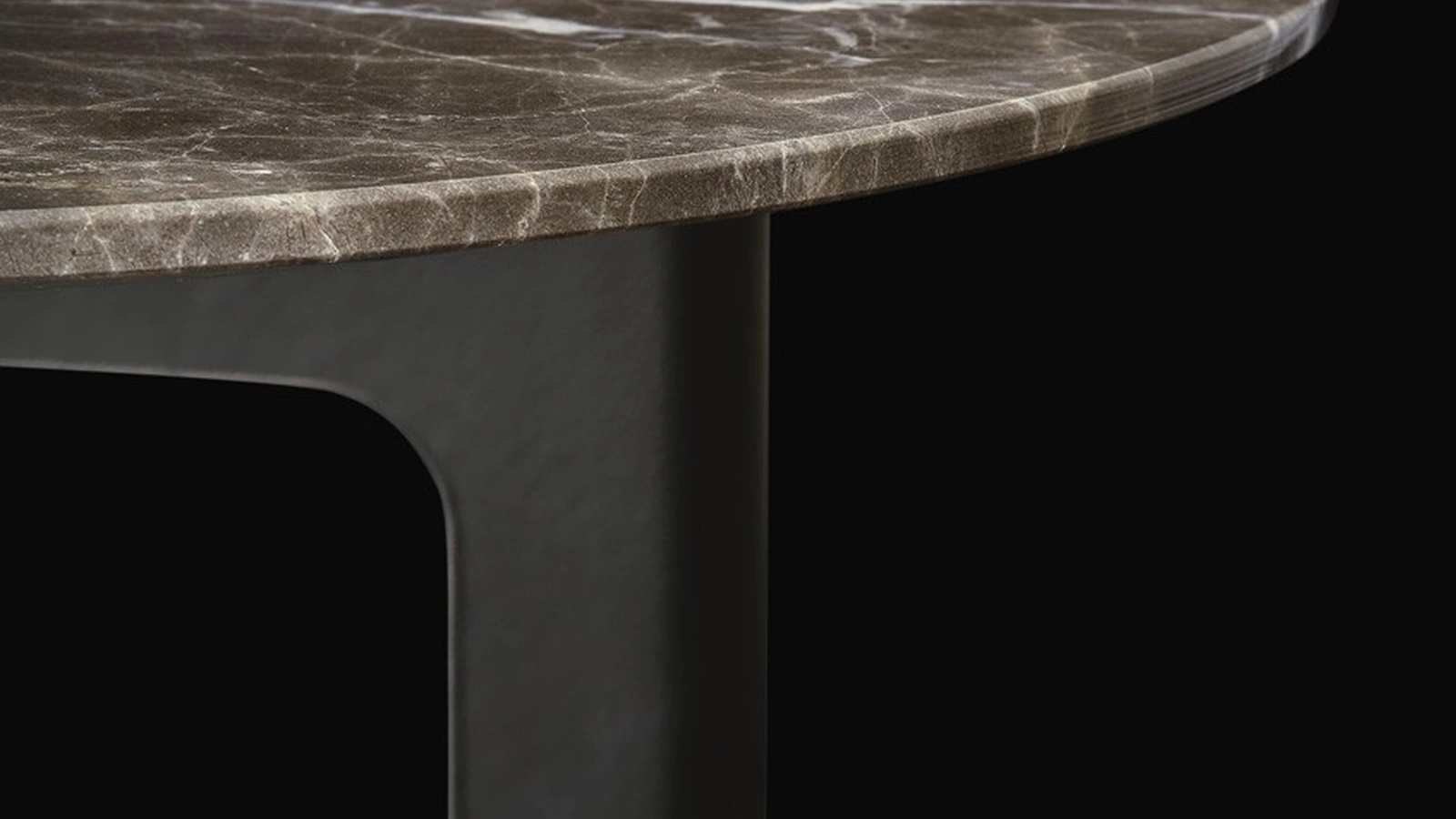 Tavolino rotondo con top in marmo Baba di Poliform