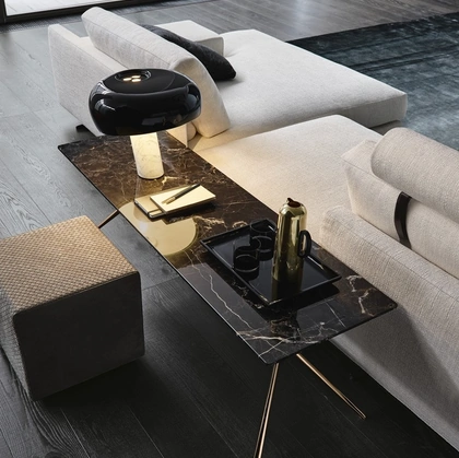 Tavolino con top in marmo Mondrian di Poliform