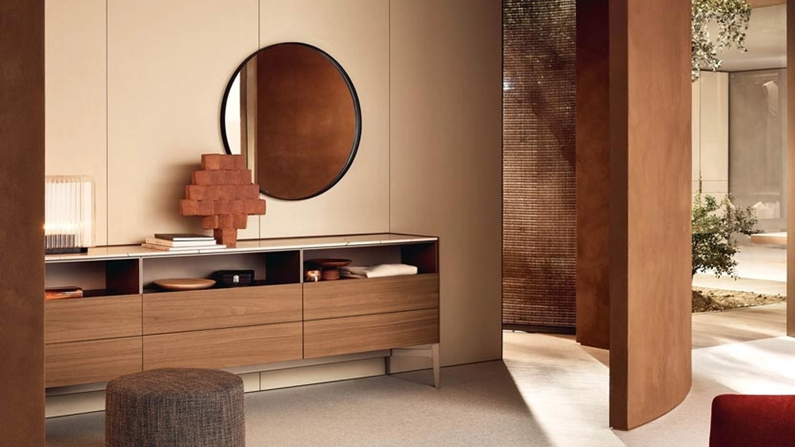 Pouf in tessuto New York di Poliform