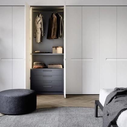 Pouf tondo in tessuto Log di Novamobili