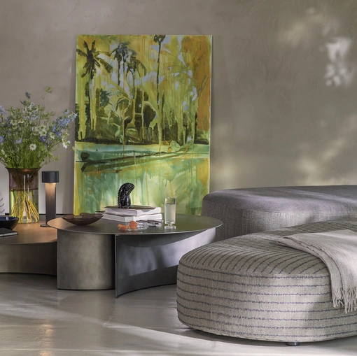 Pouf Pierre in tessuto imbottito di Flou