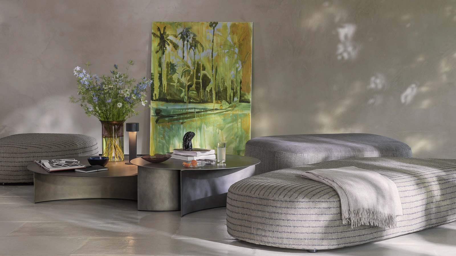 Pouf Pierre in tessuto imbottito di Flou