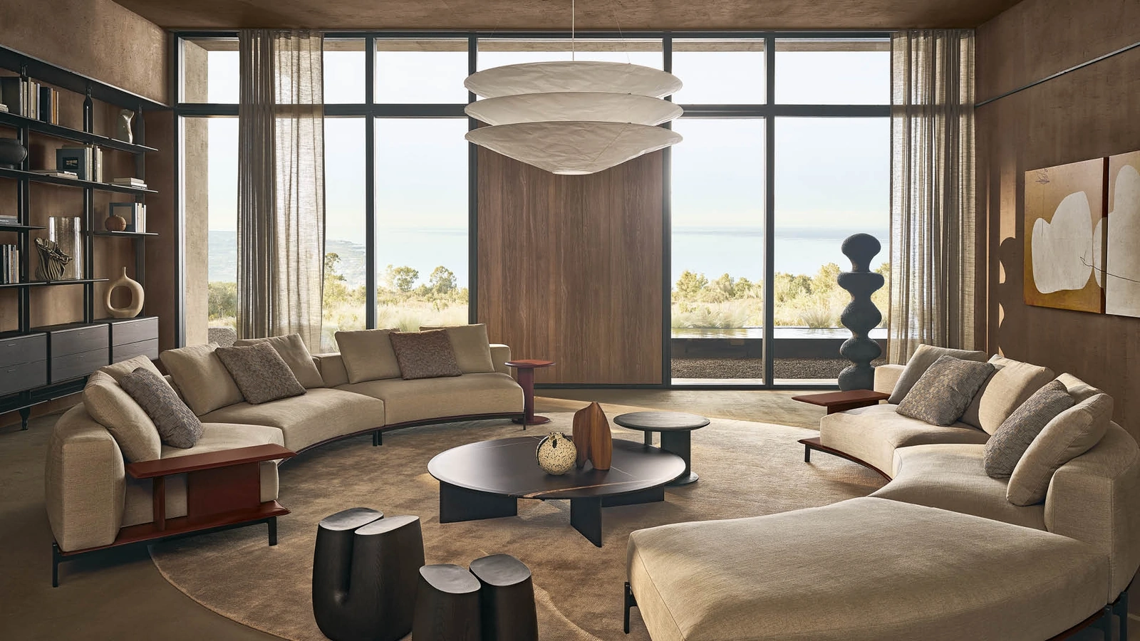 Tappeto rotondo Shindo di Poliform