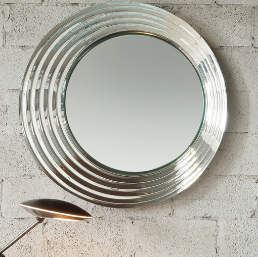 Specchio Queen con cornice in cristallo di Riflessi