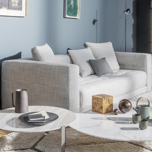 Tavolino Yari con top in marmo di Flou