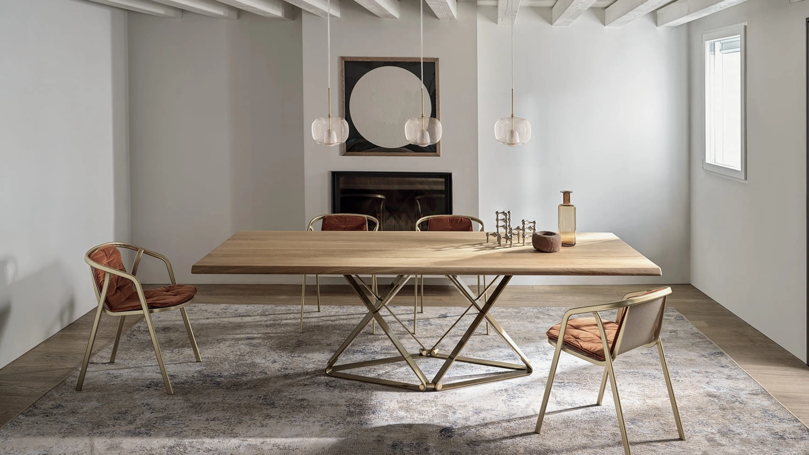 Lampada a sospensione in vetro Blow di Bontempi