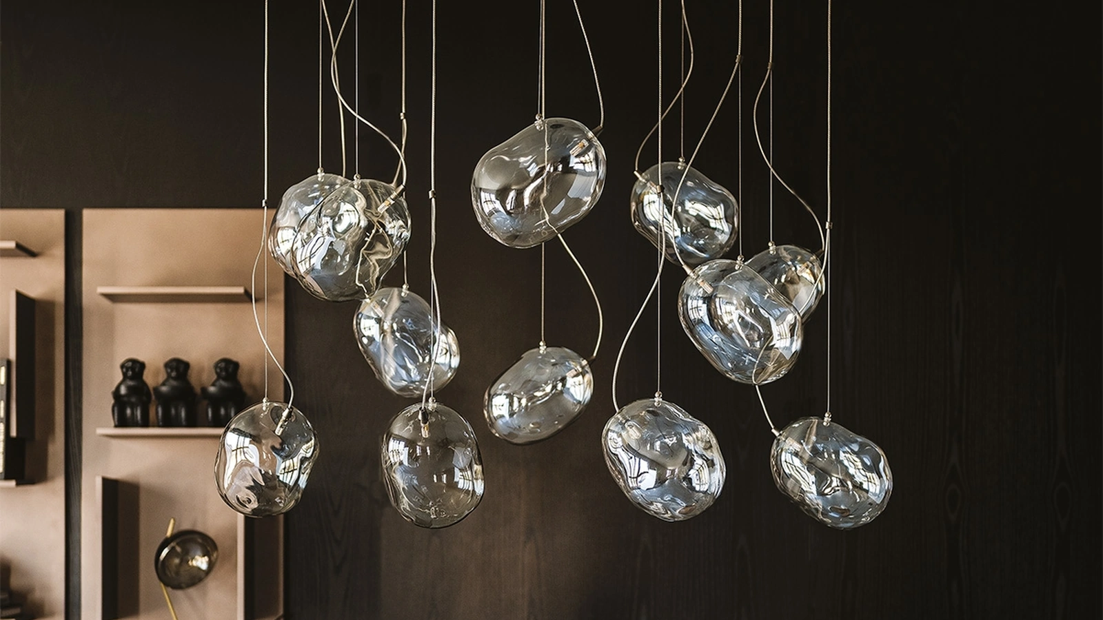 Lampada a sospensione in vetro Cloudine di Cattelan Italia