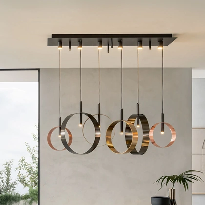 Lampada a sospensione Led Loop S di Riflessi