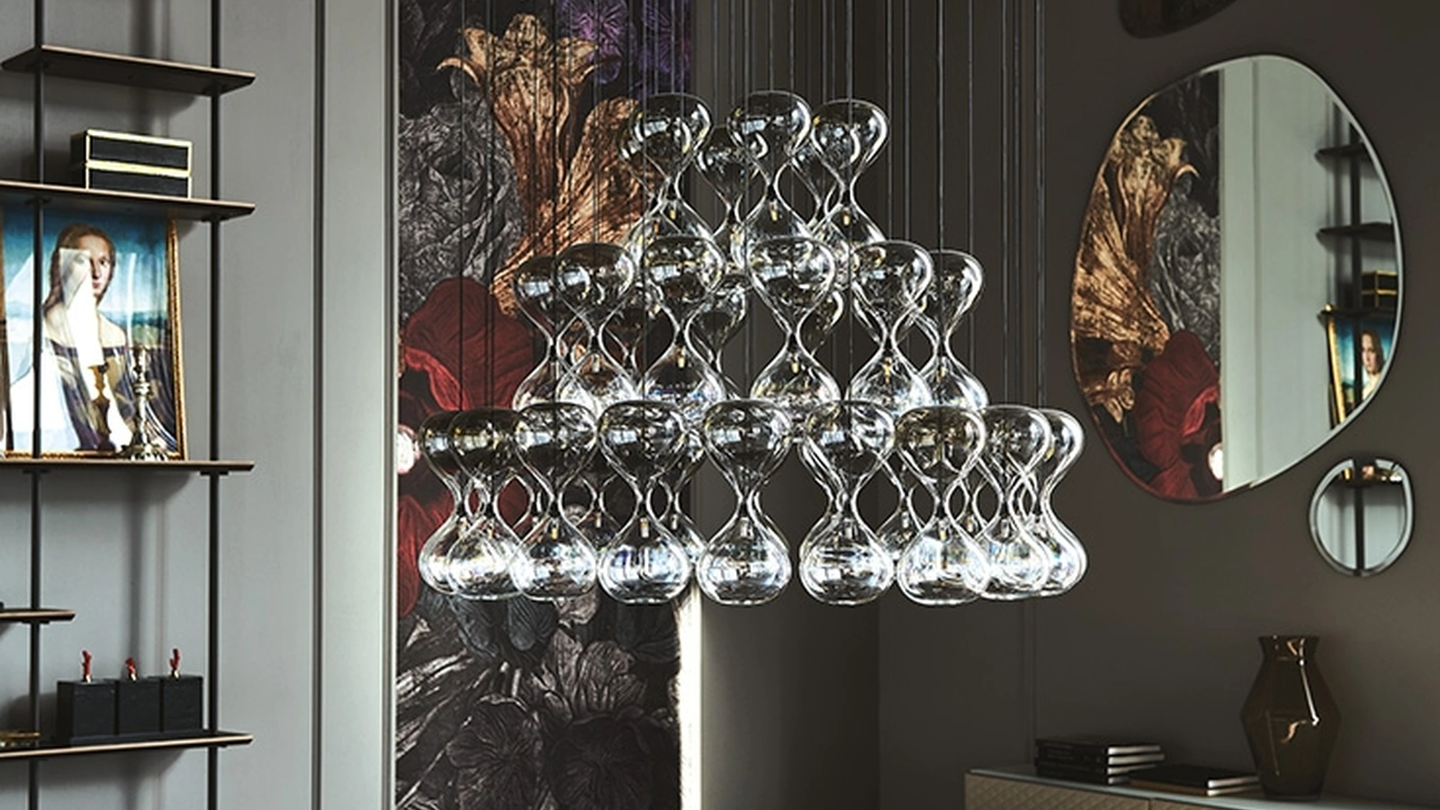 Lampada a sospensione Sablier in cristallo di Cattelan Italia