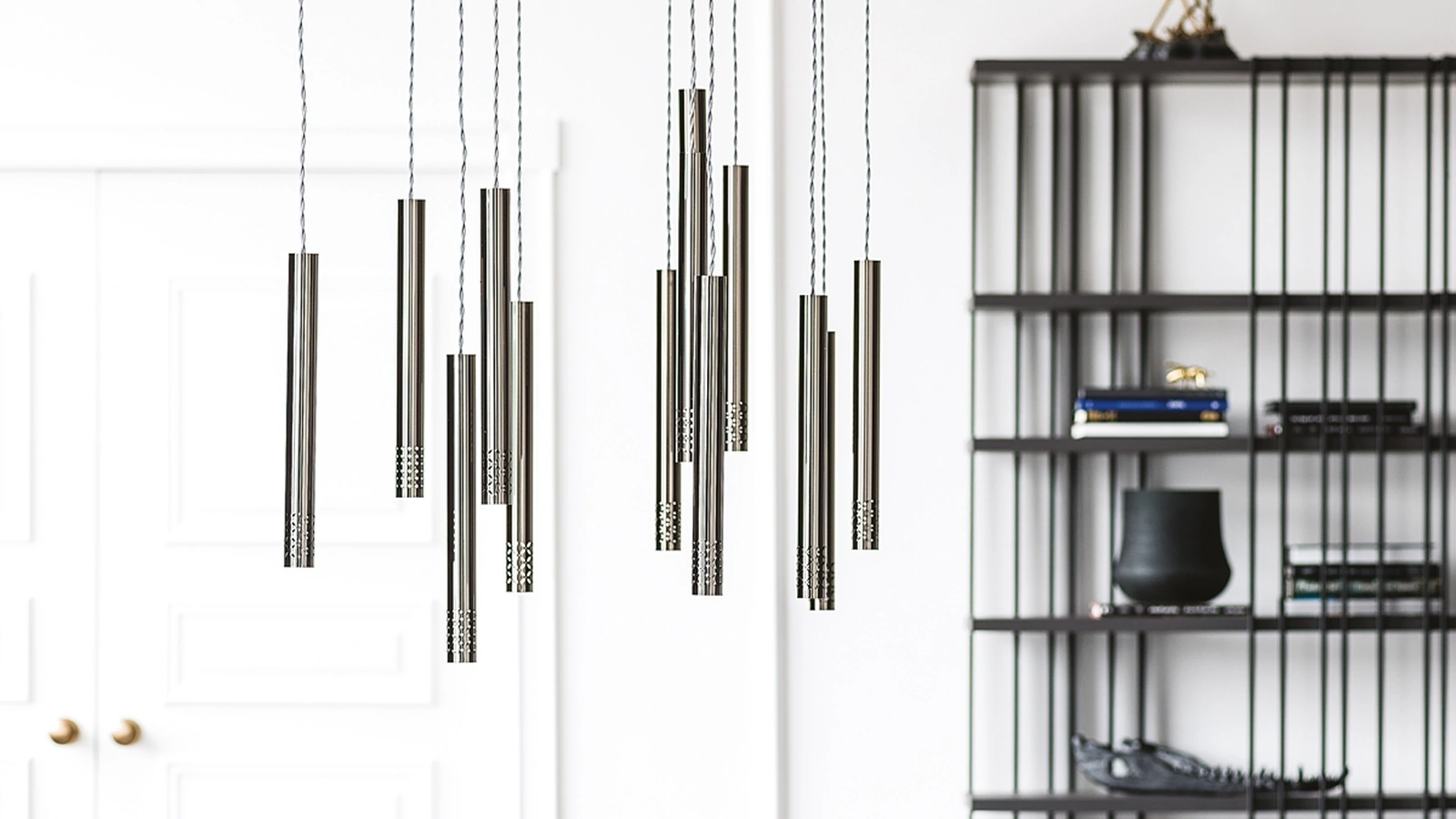 Lampada a sospensione in acciaio Stilo di Cattelan Italia