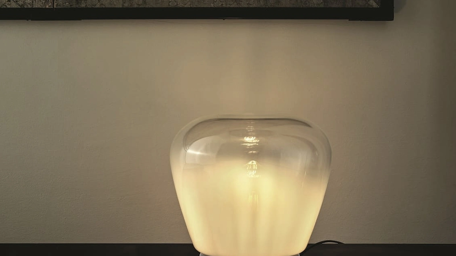 Lampada da tavolo in vetro Stone di Bontempi