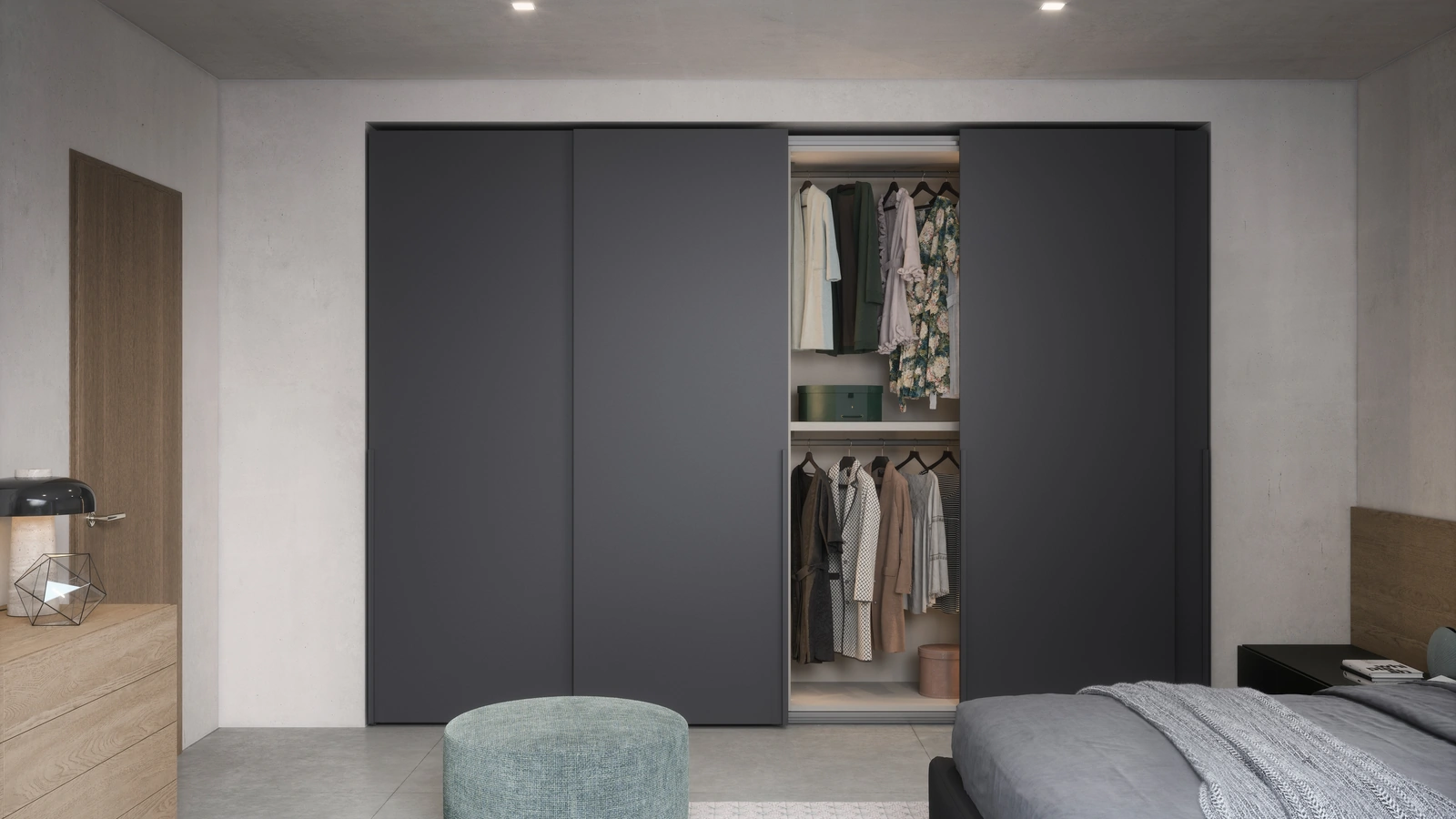 Armadio con ante Scorrevoli Alfa in laccato opaco di Novamobili