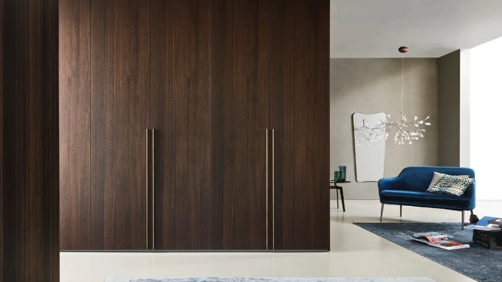 Armadio a muro Anta Liscia Maniglia Assisa di Sangiacomo