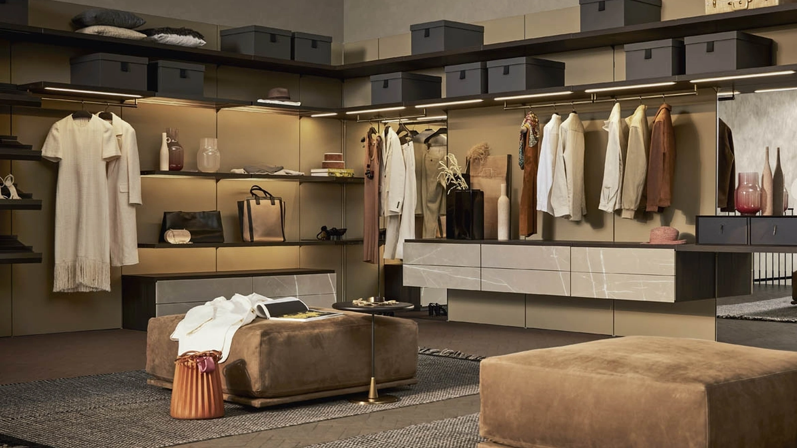 Cabina Armadio Anteprima in materico Marmo di Pianca