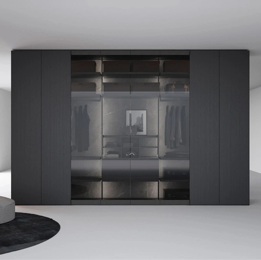 Armadio Freedhome Apertura Totale 50 vetro fumé di Caccaro