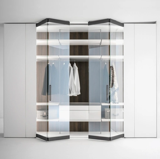 Armadio Freedhome Apertura Totale 50 vetro extrachiaro di Caccaro