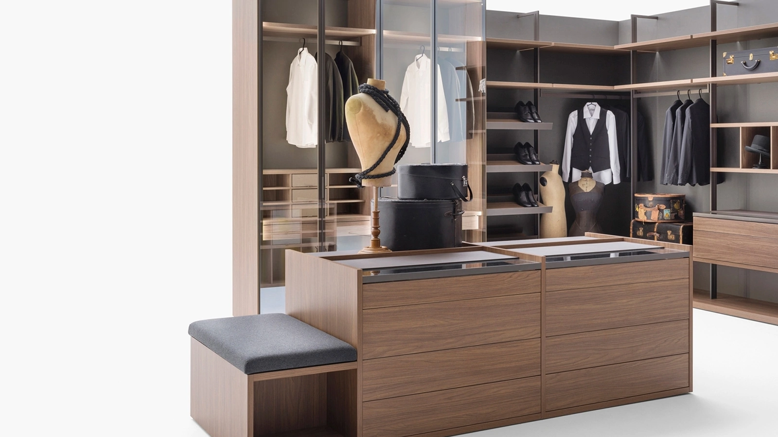 Cabina Armadio Freedhome con isola di Caccaro