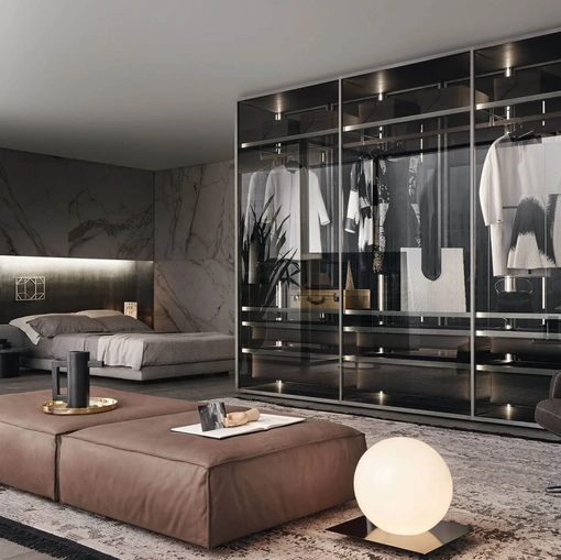 Armadio Cover Freestanding Vetro di Rimadesio