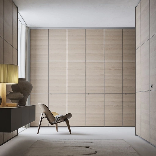 Armadio con ante battenti Cover in Rovere Taiga di Rimadesio
