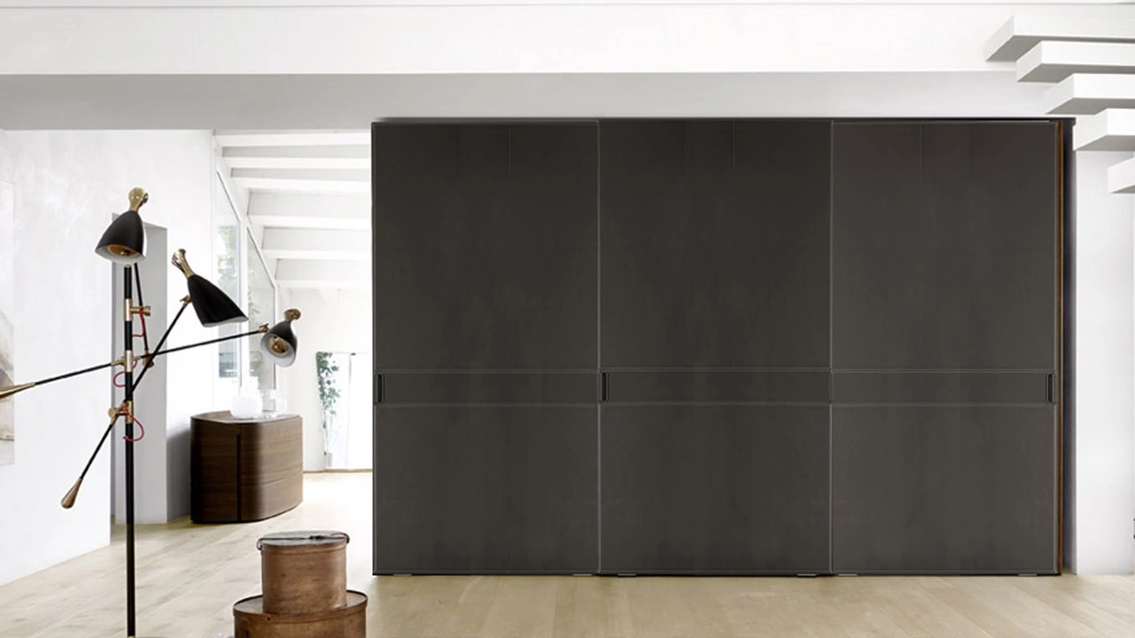 Armadio con ante scorrevoli in ecopelle Eco di Sangiacomo