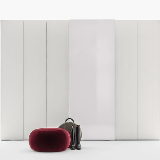 Armadio Freedhome con ante scorrevoli Natural Wood e vetro di Caccaro