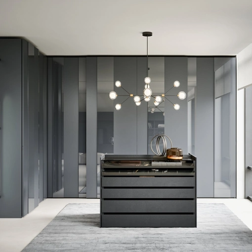 Armadio Plissé angolare con anta scorrevole di Novamobili