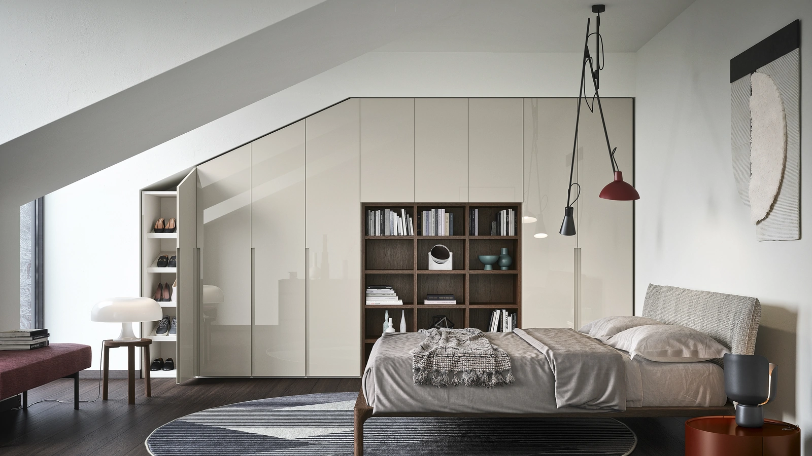 Armadio laccato lucido Unika di Novamobili