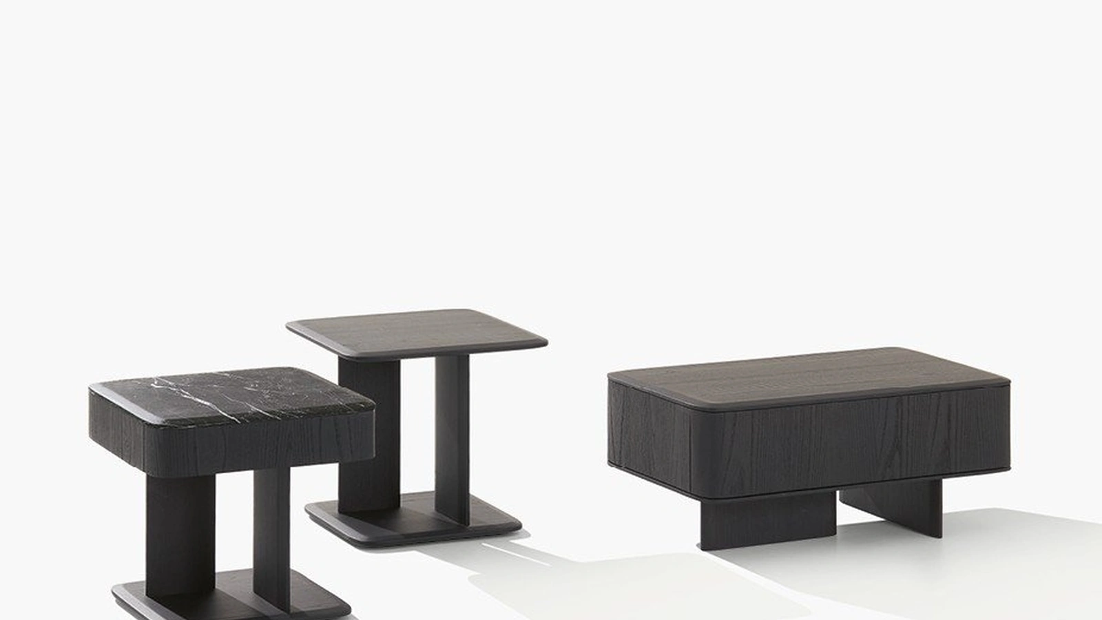 Comodino Brera in olmo nero di Poliform