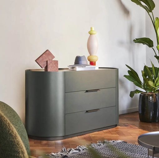 Comò Dedalo 02 Laccato Opaco di Pianca