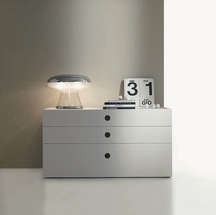 Comò a 3 cassetti in laccato opaco Feel di Fimar