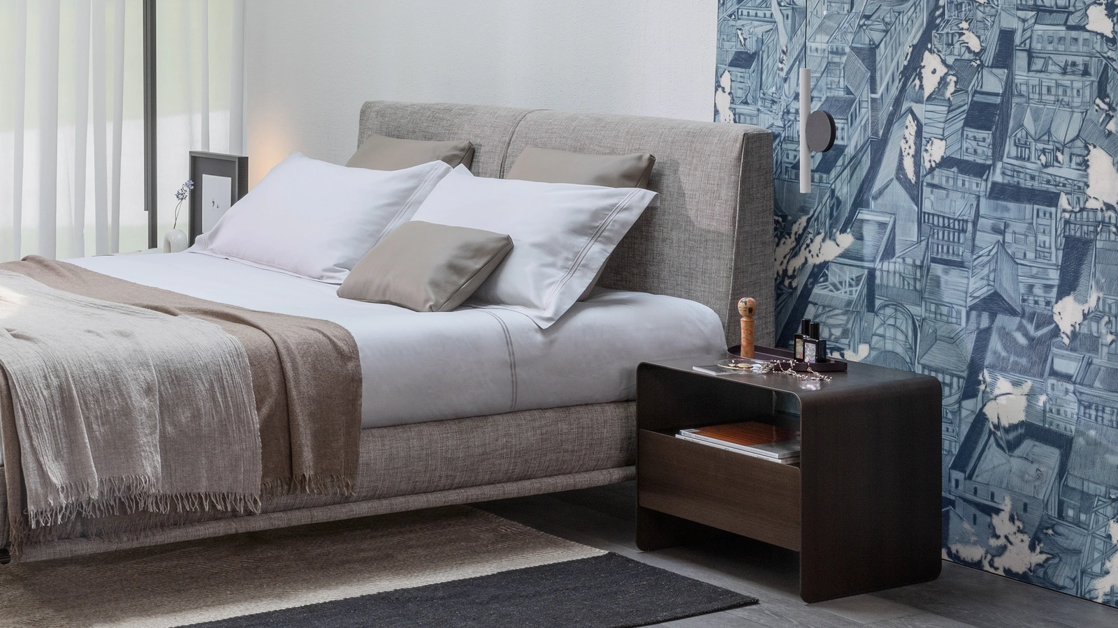 Comodino in metallo Foglio di Flou