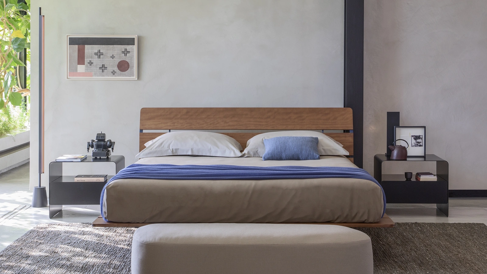 Comodino in metallo Foglio di Flou