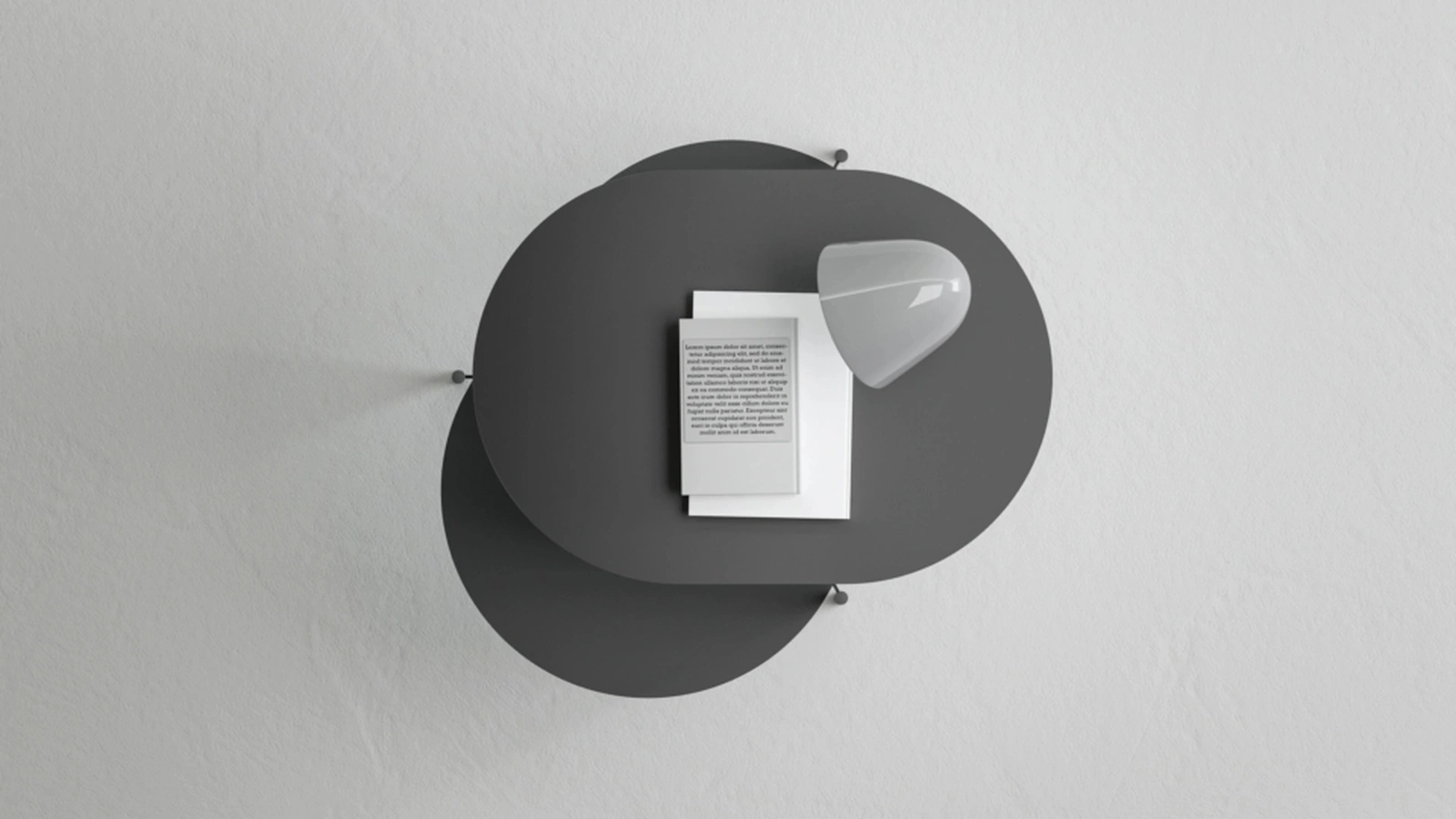 Comodino Loto in laccato e metallo di Caccaro