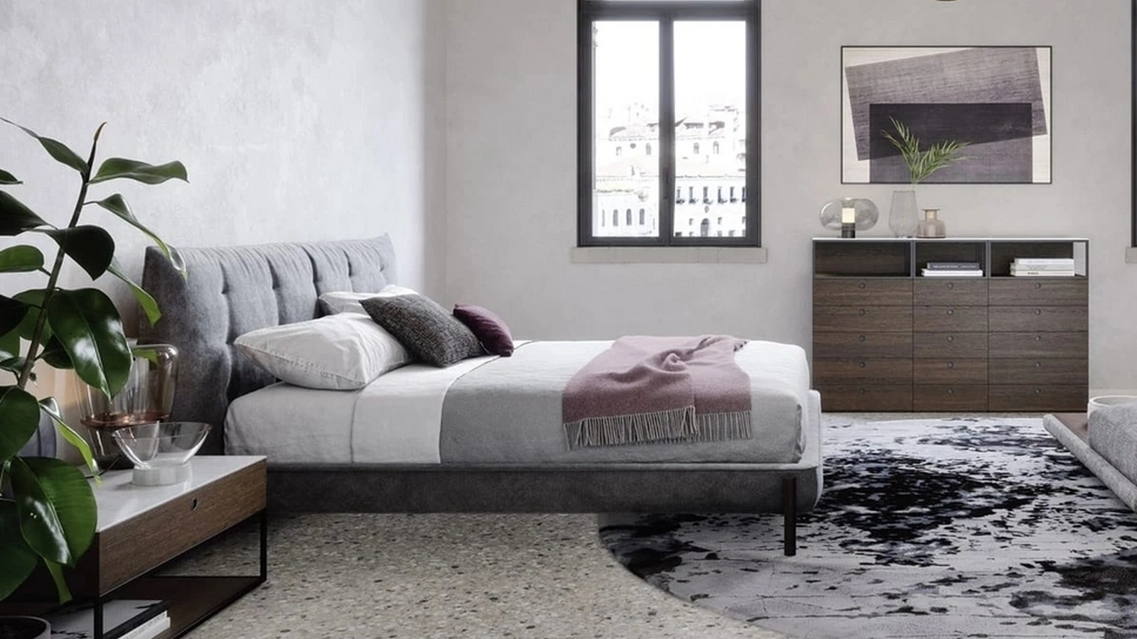 Gruppo Notte Square in legno e metallo di Novamobili