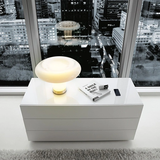 Comò Dream laccato lucido bianco di Poliform