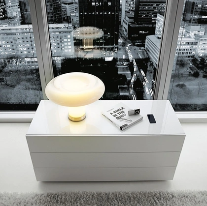 Comò Dream laccato lucido bianco di Poliform