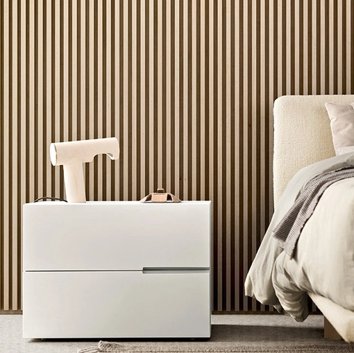 Comodino Segno in laccato opaco di Pianca