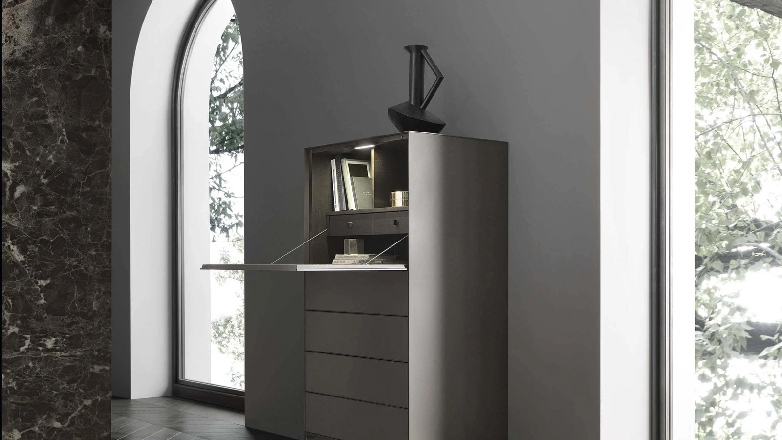 Cassettiera con scrittoio Self Secretaire di Rimadesio