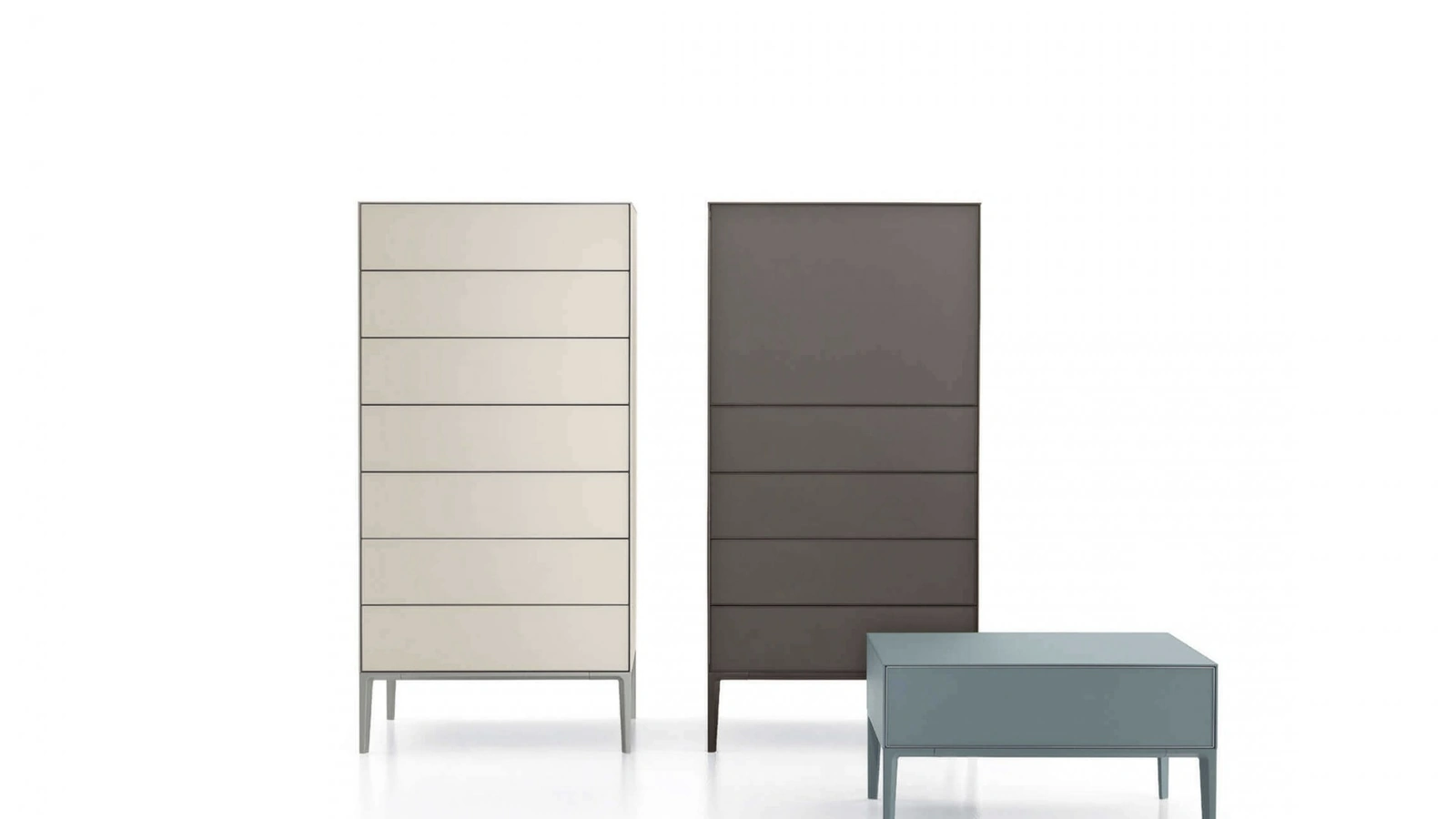 Gruppo Notte Self Up in vetro laccato opaco di Rimadesio