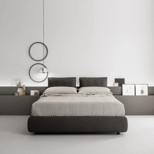 Letto Let'space in tessuto imbottito di Caccaro